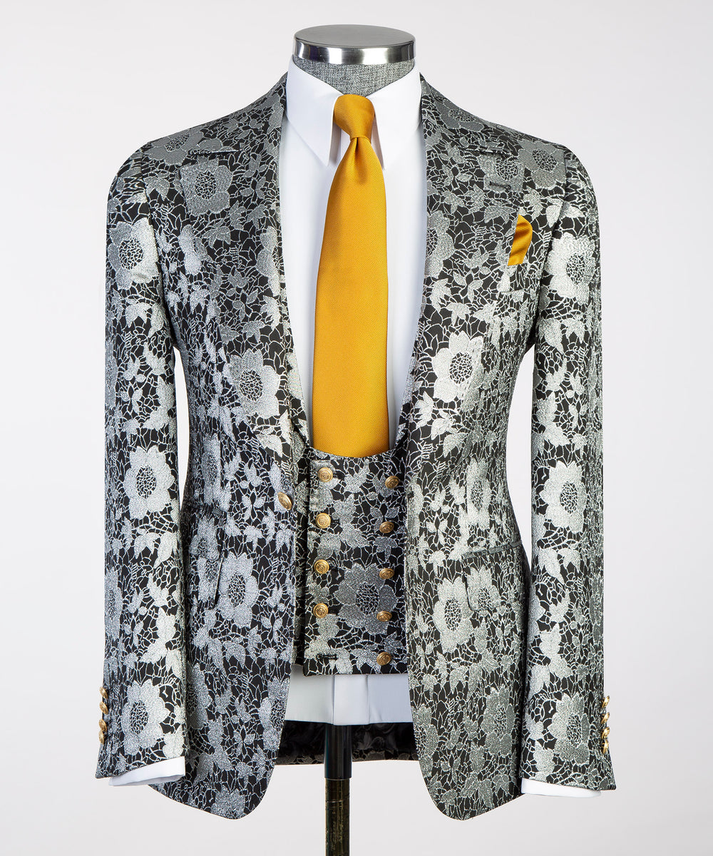 Small Patterned Suits Floral Pattern Suit – LABERDE